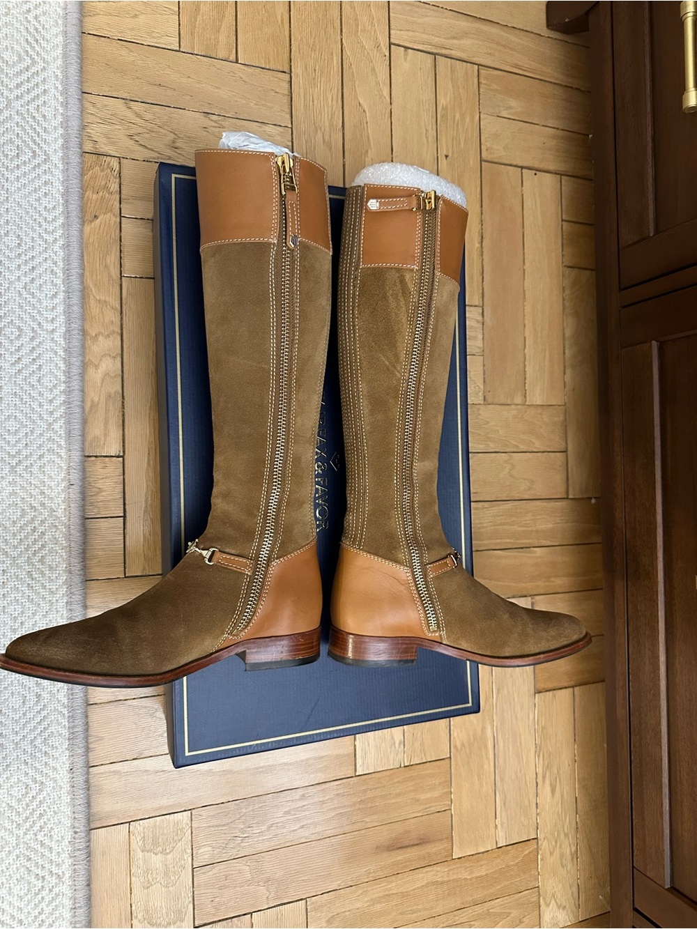 Fairfax & Favor Octavia Tan Suede Boots - Size 38 Narrow Fit - Picture 5 of 10